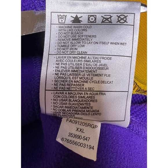 Nike‎ LSU Tigers Long Sleeve Shirt Purple Yellow Mens XL Capitol One Bowl - Picture 9 of 11